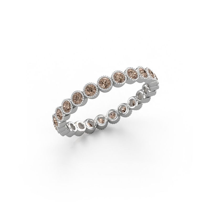 Ring Mariam 0.03 950 platinum brown diamond 0.660 crt