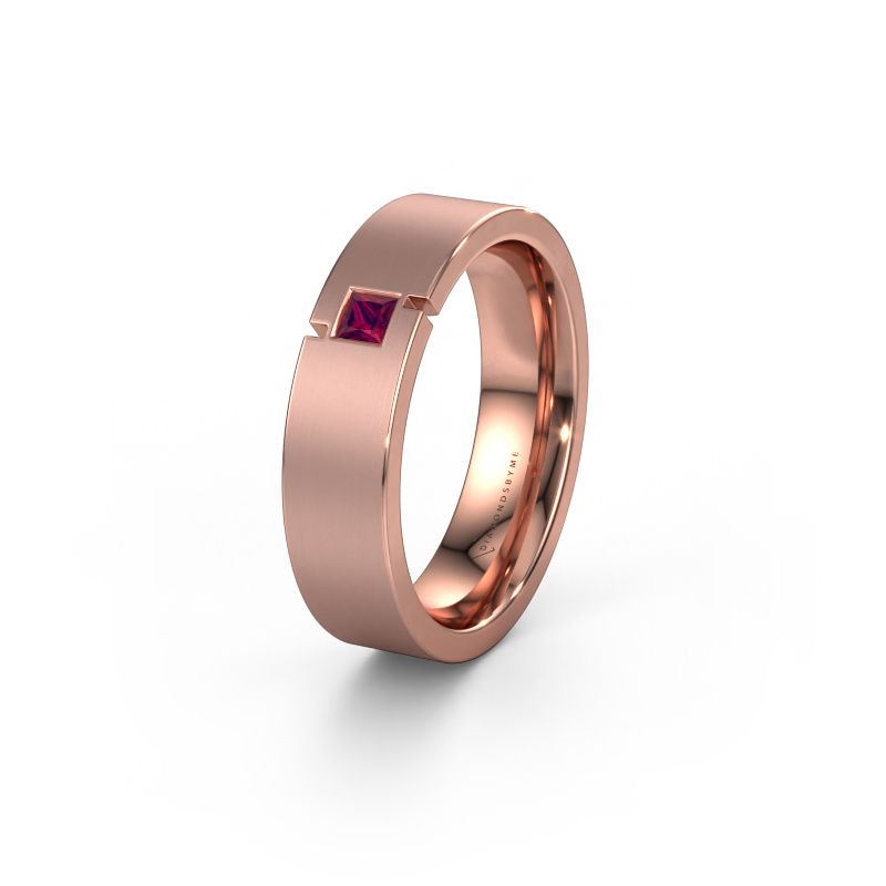 Trouwring WH2040L 585 rosé goud rhodoliet ±5,5x2.2 mm