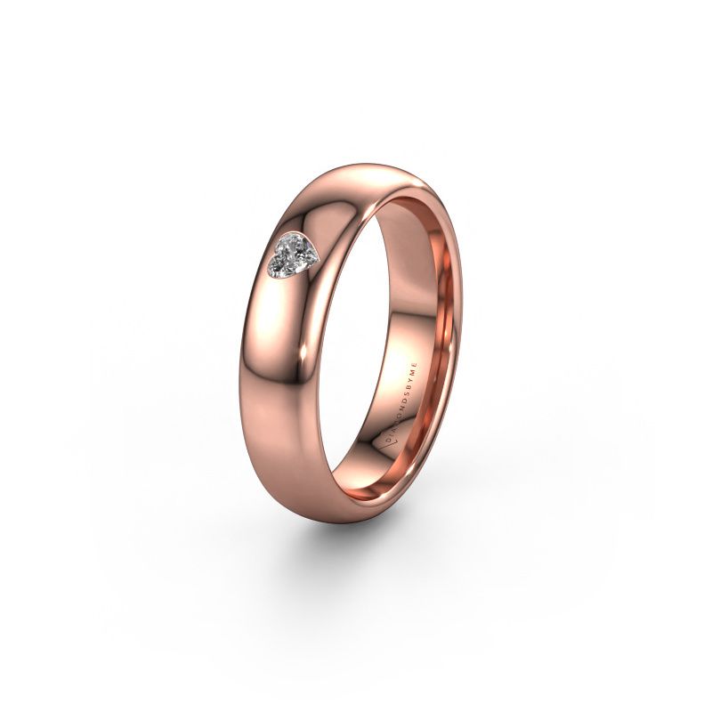 Bague d'amitié WH0101L35BPHRT 585 or rose diamant synthétique ±5x2 mm