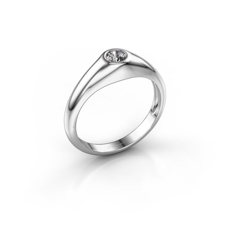 Image of Pinky ring thorben<br/>950 platinum<br/>Diamond 0.30 crt