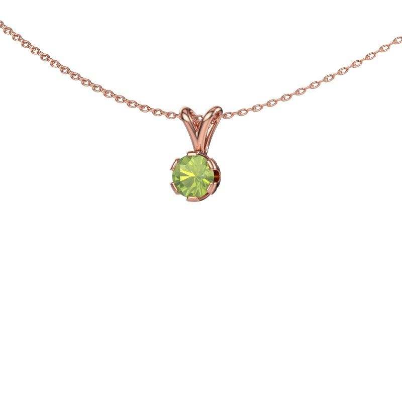 Pendant Julia 585 rose gold peridot 5 mm