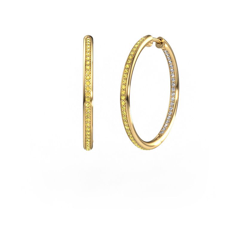 Creole Sina 25mm 585 Gold Gelb Saphir 1.1 mm