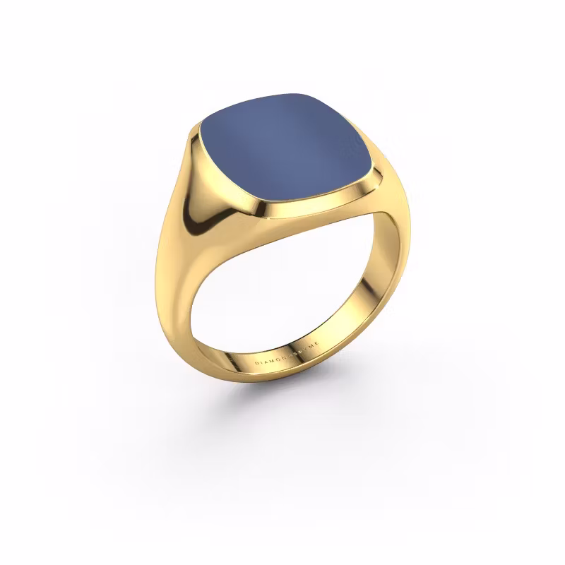 Signet ring Benjamin 3 585 gold blue sardonyx 14x12 mm