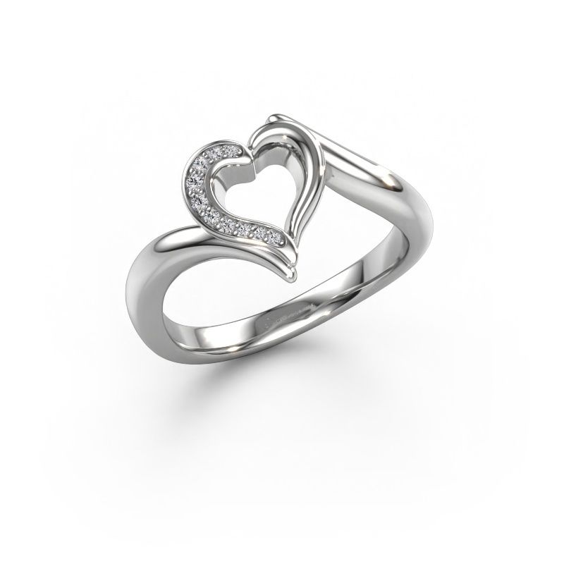 Ring Katlyn express 585 white gold zirconia 0.8 mm
