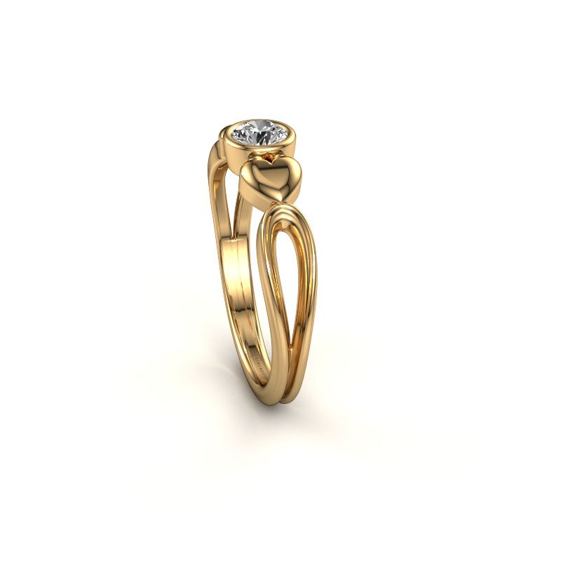 Image of Ring Lorrine 585 gold zirconia 4 mm