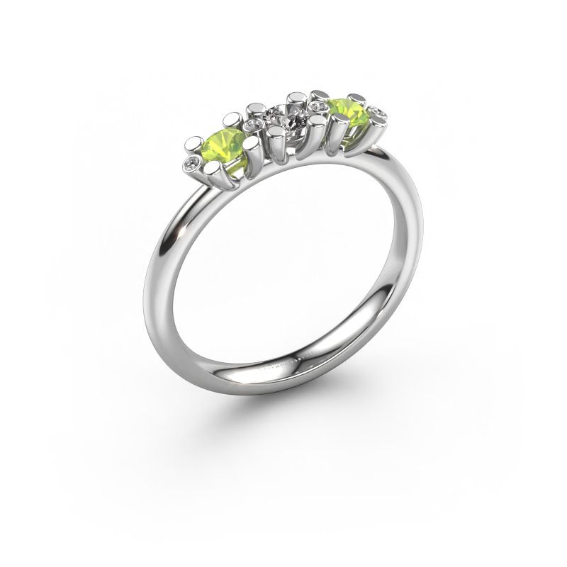Ring Puk 2 585 white gold diamond 0.12 crt