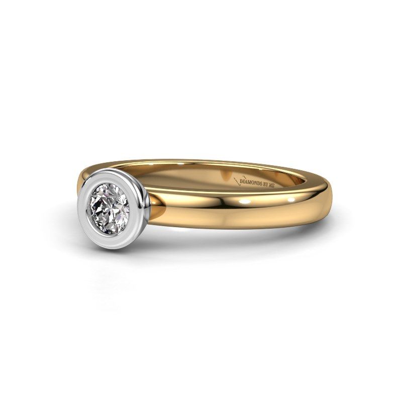 Afbeelding van Stapelring Eloise Round 585 goud diamant 0.25 crt