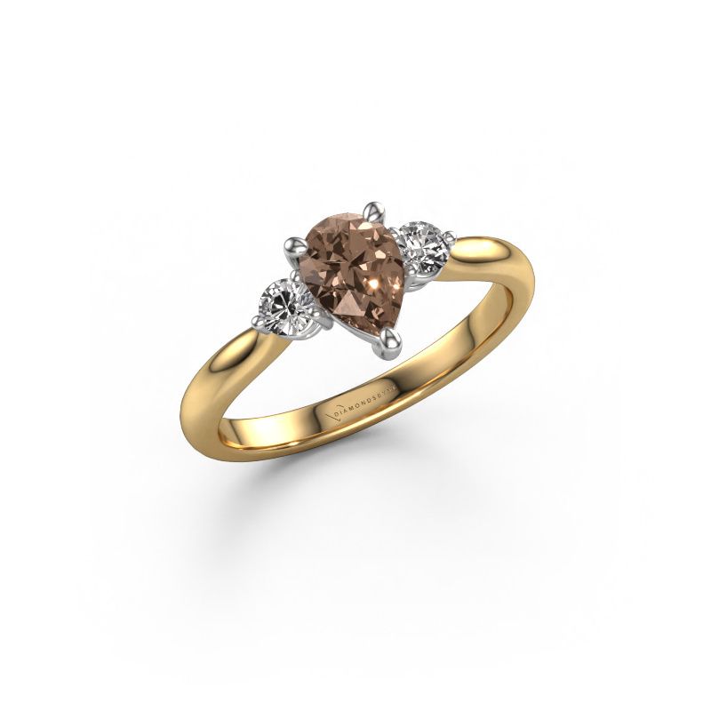 Verlobungsring Lieselot PER 585 Gold Braun Diamant 0.84 crt