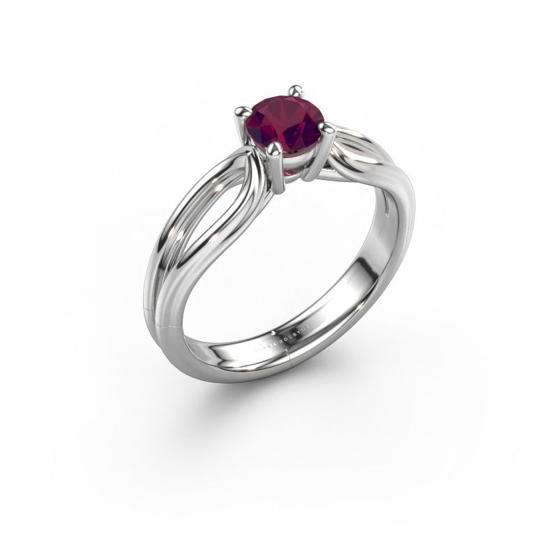 Verlobungsring Antonia rnd 1 950 Platin Rhodolit 5 mm