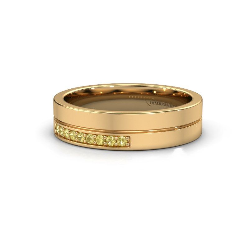 Image of Wedding ring WH0213L15AP<br/>585 gold ±5x1.7 mm<br/>Yellow sapphire