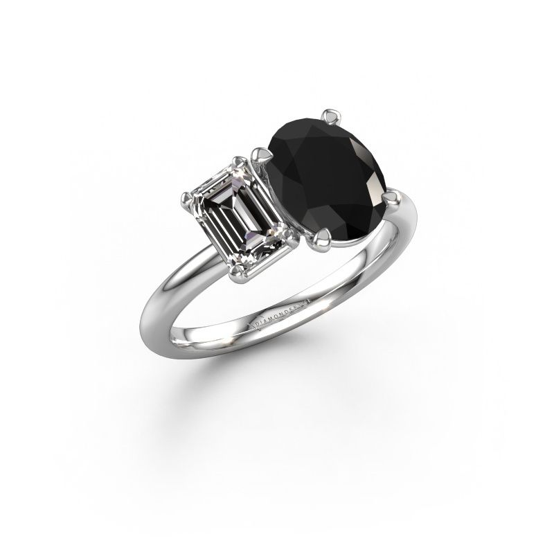 Verlobungsring Toi et Moi OVL-EME 950 Platin Schwarz Diamant 3.06 crt