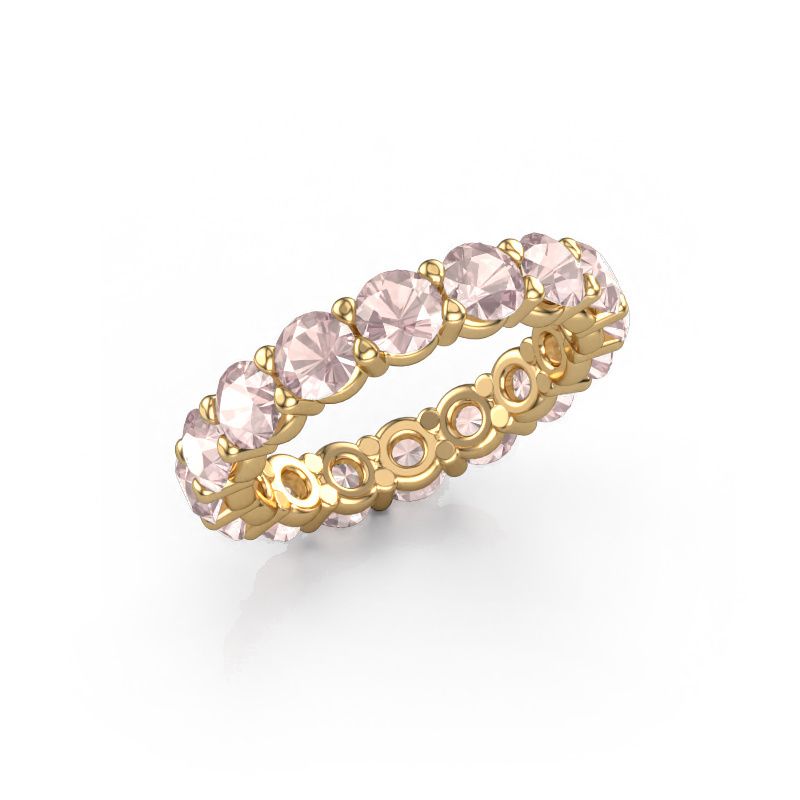 Anello componibile Heddy rnd 4.0 585 oro morganite champagne 4 mm
