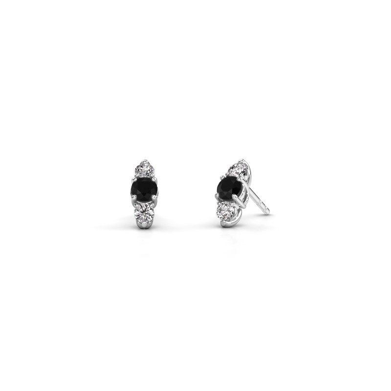 Image of Earrings Amie 925 silver black diamond 1.00 crt