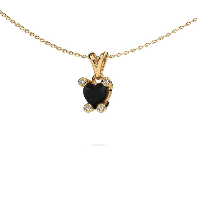 Afbeelding van Ketting Cornelia Heart 585 goud zwarte diamant 1.07 crt