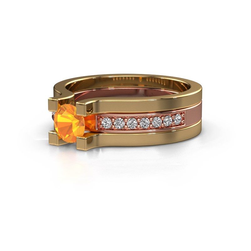 Image of Engagement ring Myrthe<br/>585 rose gold<br/>Citrin 5 mm