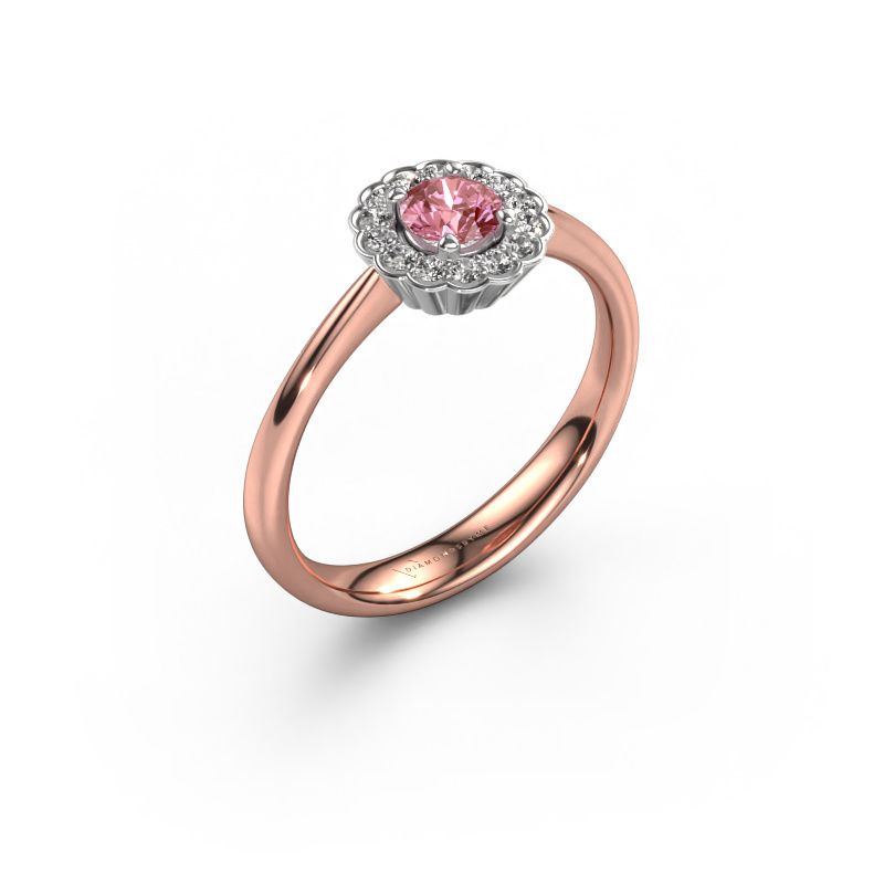 Engagement ring Debi 585 rose gold pink lab grown diamond 4.2 mm