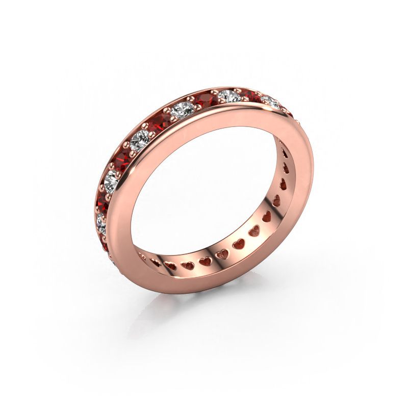 Bague superposable Nienke 585 or rose grenat 2.2 mm
