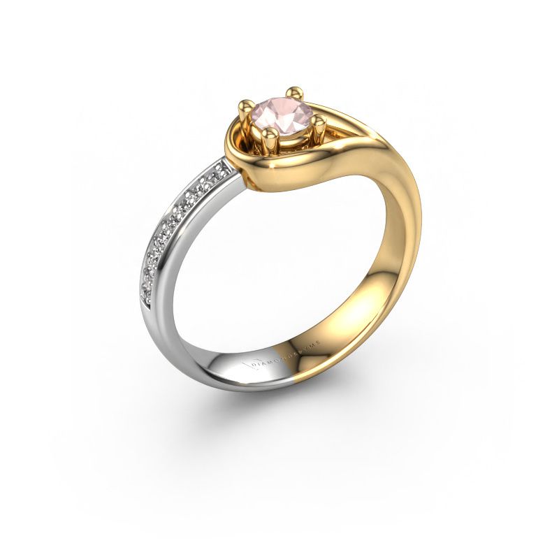 Ring Zara 585 gold morganite champagne 4 mm