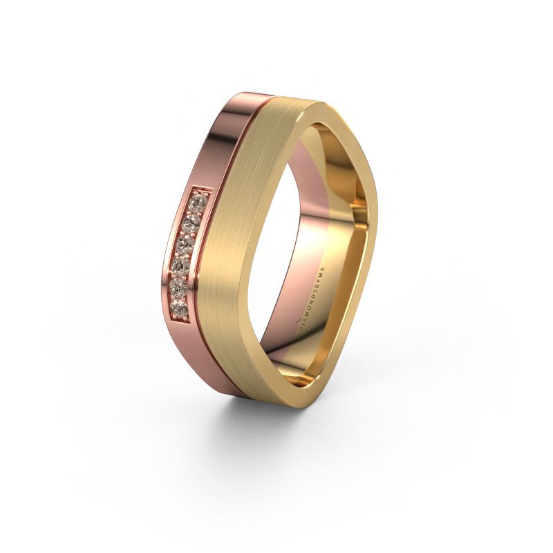 Alliance WH6030L16A 585 or rose diamant brun ±6 x 1,7 mm