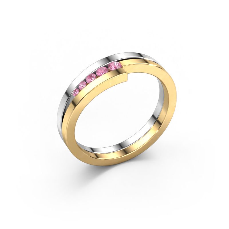 Ring Cato 585 white gold pink sapphire 2.2 mm