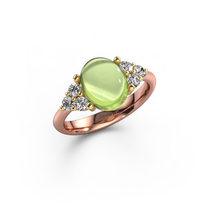 Ring Clarice 585 rose gold peridot 10x8 mm