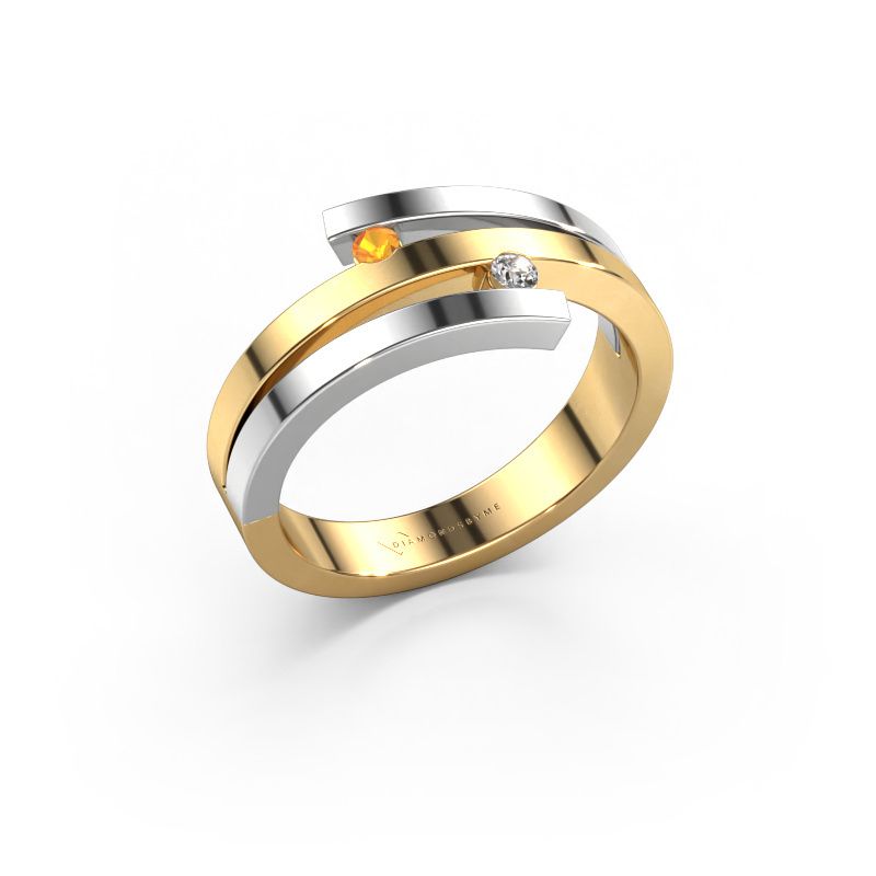Ring Roxane 585 gold citrin 2 mm