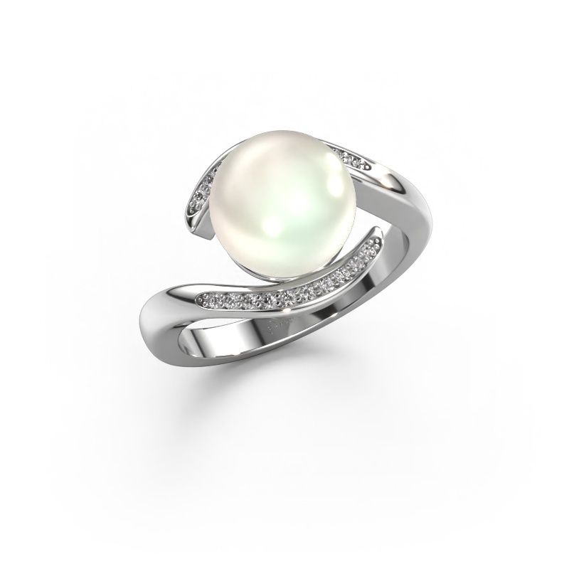 Ring Dedra 950 platinum white pearl 9 mm