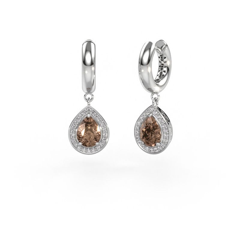 Pendants d'oreilles Barbar 1 950 platine diamant brun 1.52 crt