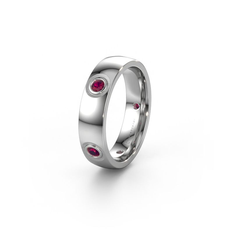 Trauring WH0139L25BP 950 Platin Rhodolit ±5 x 2 mm