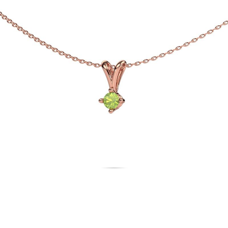 Pendant Jannette 585 rose gold peridot 4 mm