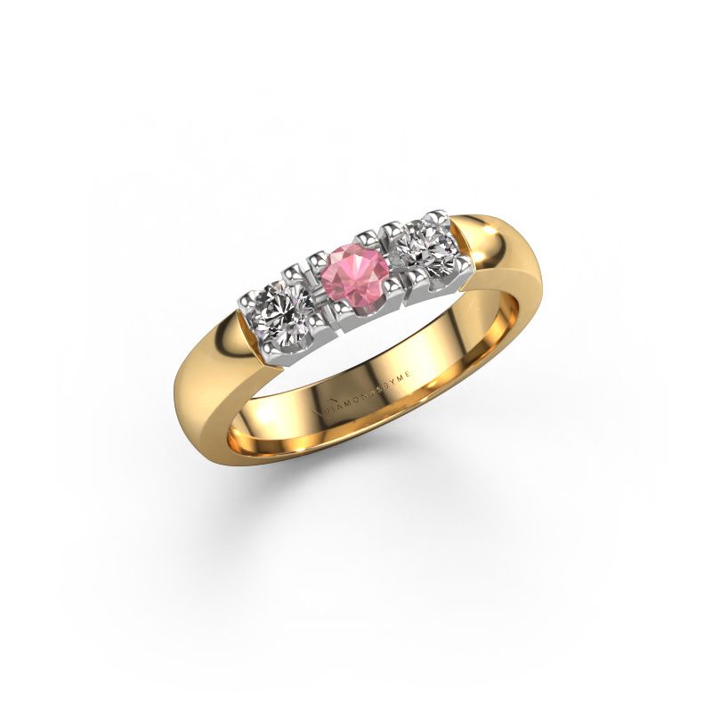 Ring Rianne 3 585 gold tourmaline pink 3.4 mm