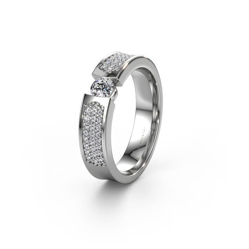 Wedding ring WH2100L 585 white gold lab grown diamond ±5 x 3 mm