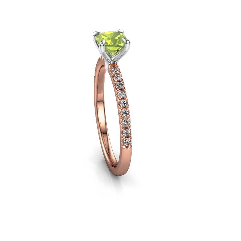 Image of Engagement Ring Crystal Cus 2<br/>585 rose gold<br/>Peridot 5 mm