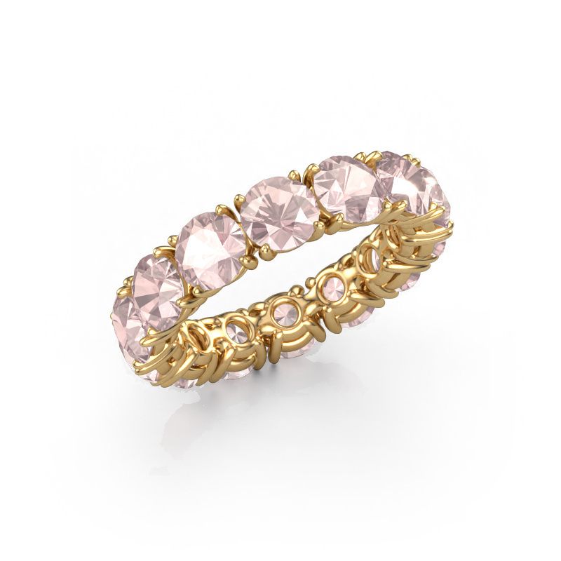 Ring Vivienne 5.0 585 gold morganite champagne 5 mm