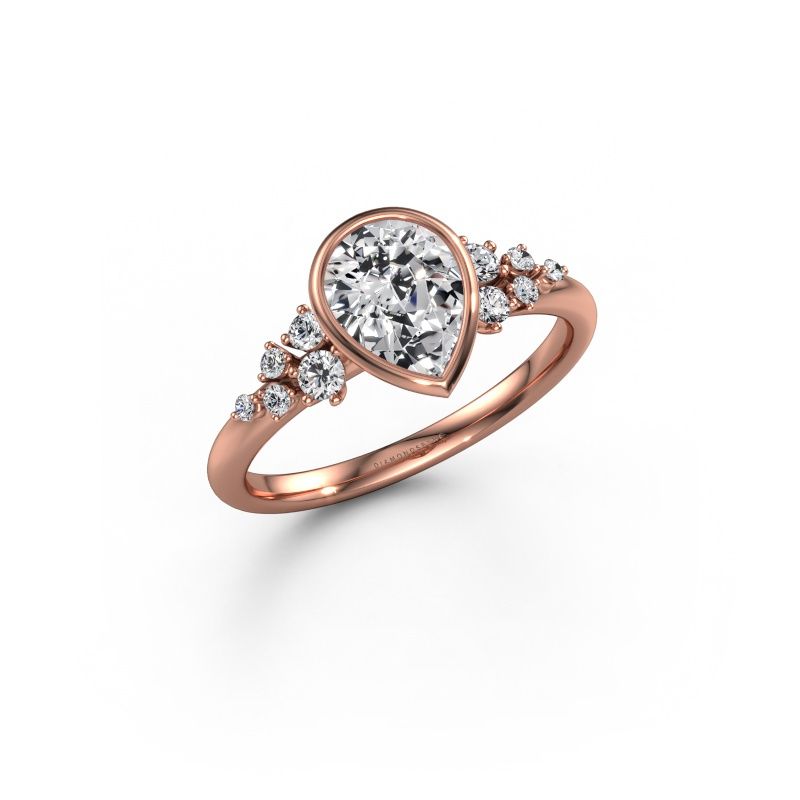 Bague de fiançailles Aliyah PER 585 or rose diamant 1.203 crt