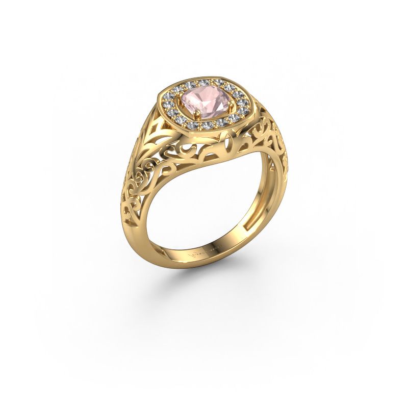Men's ring Quinten 585 gold morganite champagne 5 mm
