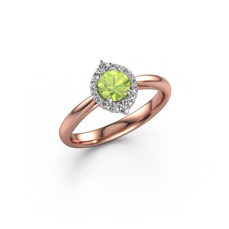Engagement ring Tora 585 rose gold peridot 5 mm