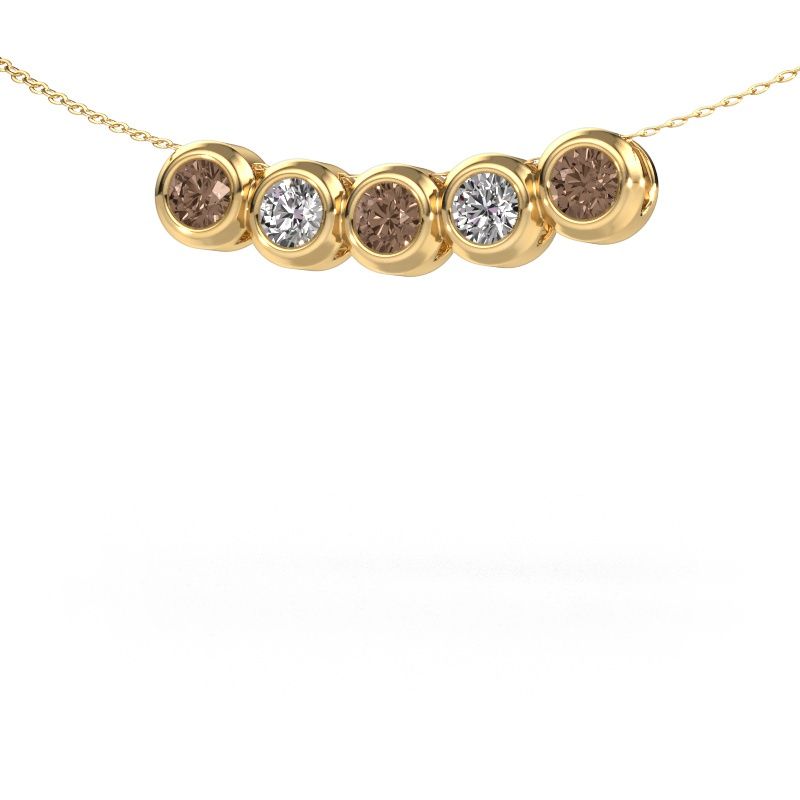 Ketting Kim 5 585 goud bruine diamant 1.25 crt