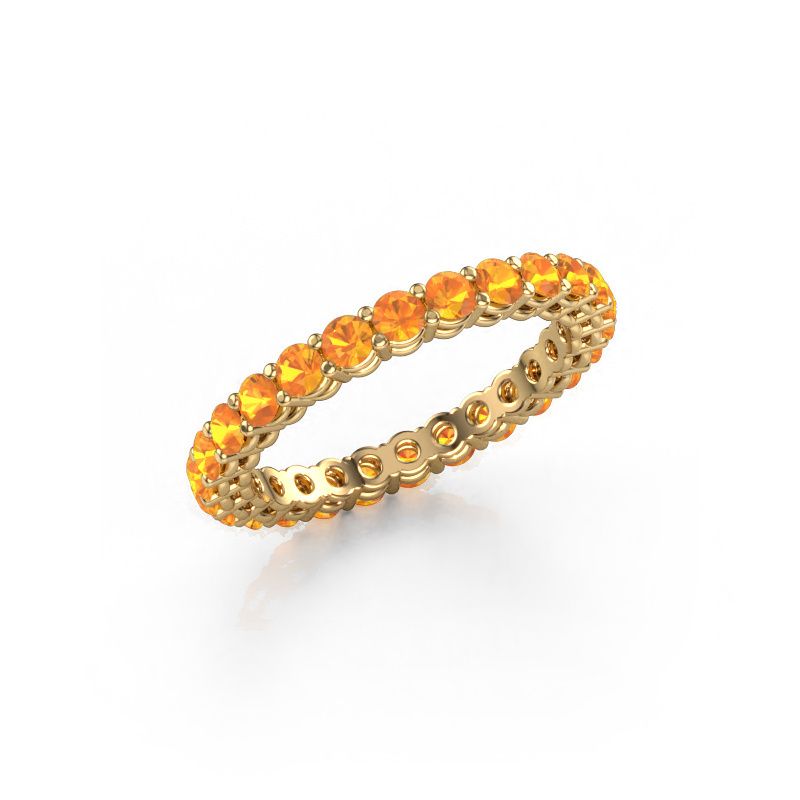 Stackable ring Michelle full 2.4 585 gold citrin 2.4 mm