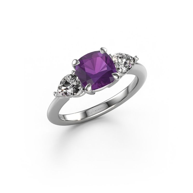 Verlobungsring Chanou CUS 950 Platin Amethyst 7 mm
