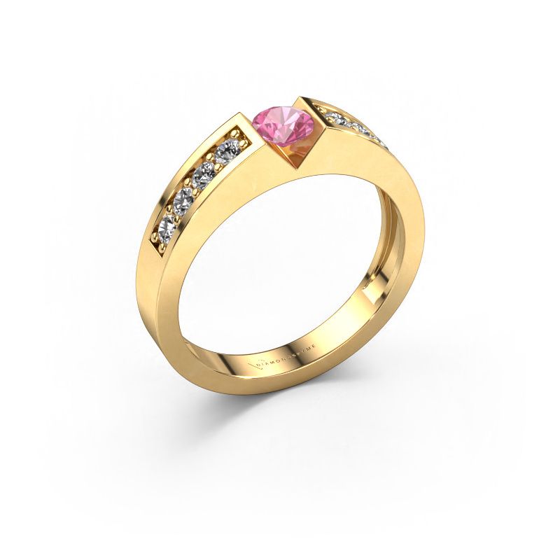 Verlobungsring Lizzy 2 585 Gold Pink Saphir 4.2 mm