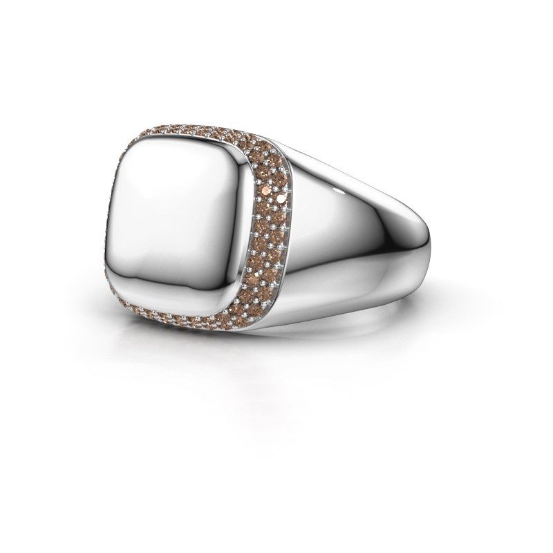 Image of Men's ring Pascal 585 white gold brown diamond 0.482 crt