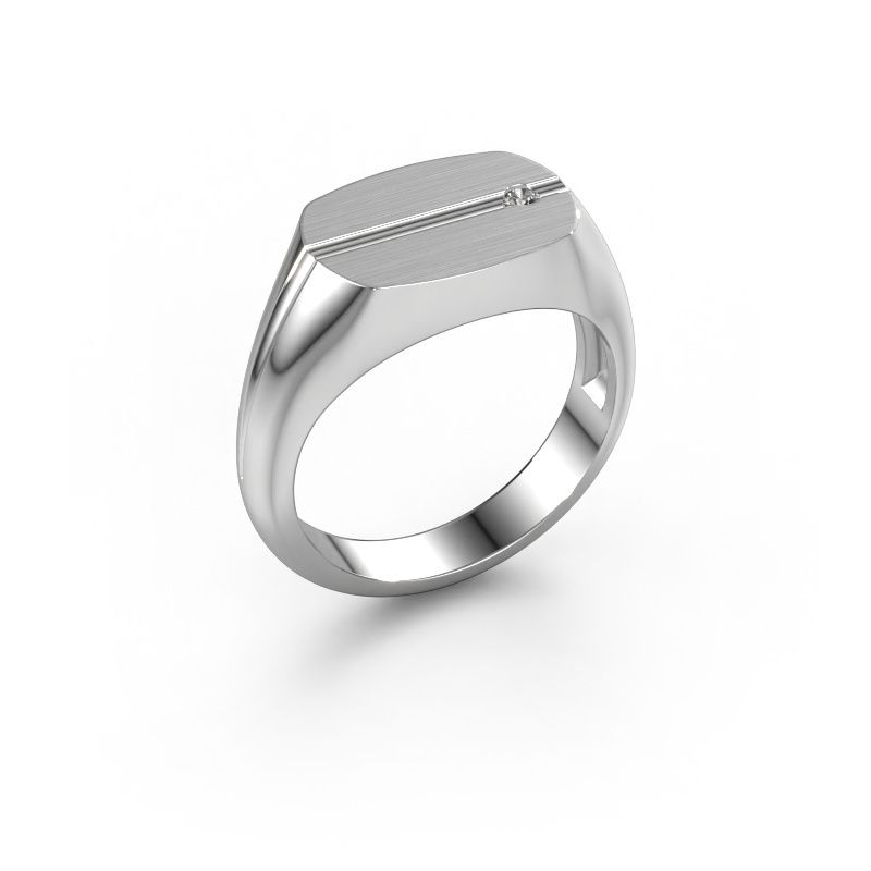Bague pour homme Stijn 950 platine diamant synthétique 0.03 crt