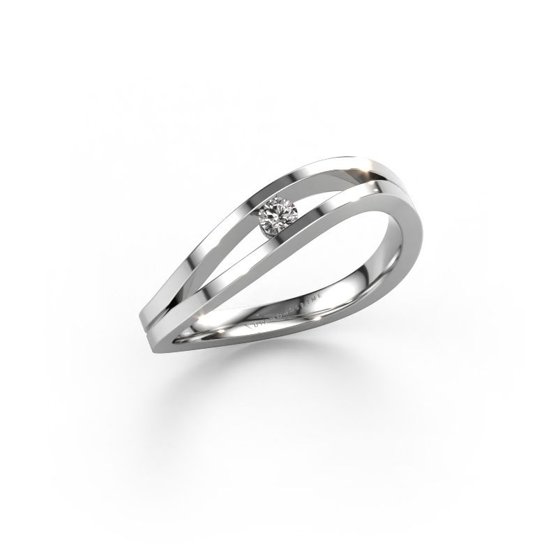 Verlobungsring Sigrid 1 950 Platin Diamant 0.055 crt