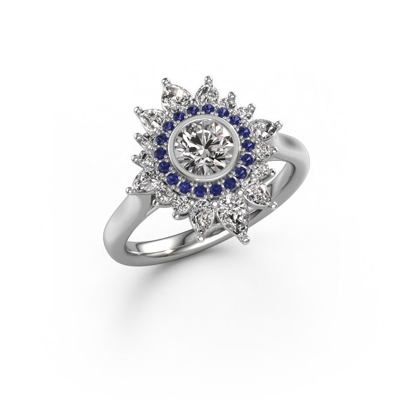 Engagement ring Tianna 950 platinum diamond 1.736 crt