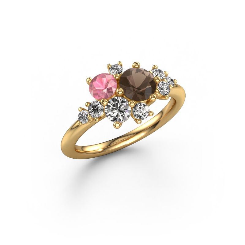 Ring Veronica 585 Gold Rauchquarz 5.4 mm
