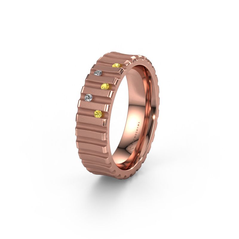 Trauring WH0131L46BM 585 Roségold Gelb Saphir ±6x2 mm