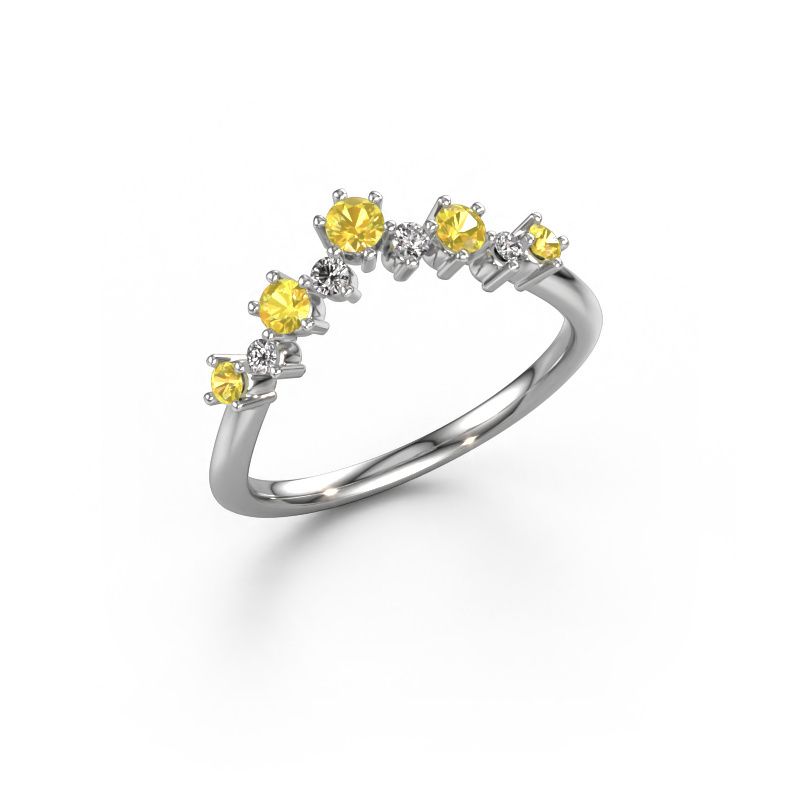 Vorsteckring Carly B 585 Weißgold Gelb Saphir 2.7 mm