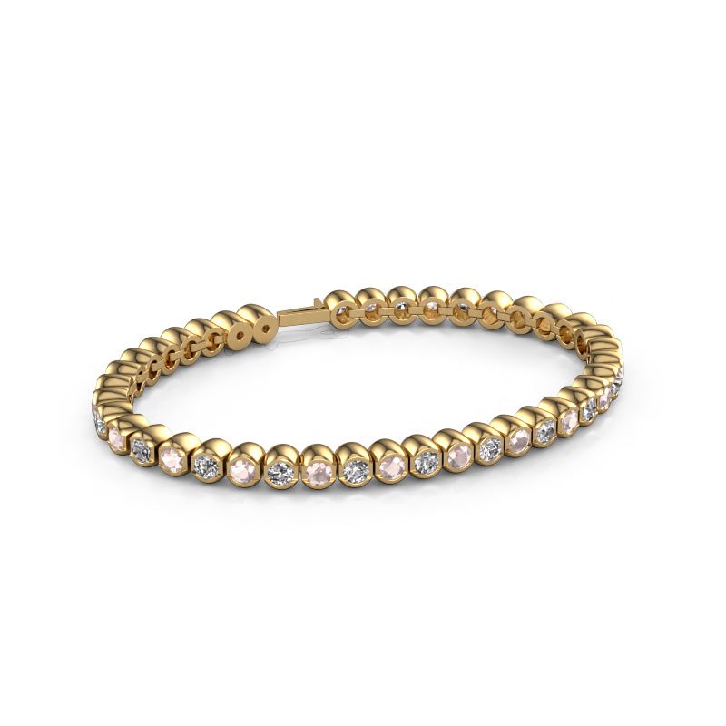 Tennis bracelet Bianca 3.5 mm 585 gold morganite champagne 3.5 mm