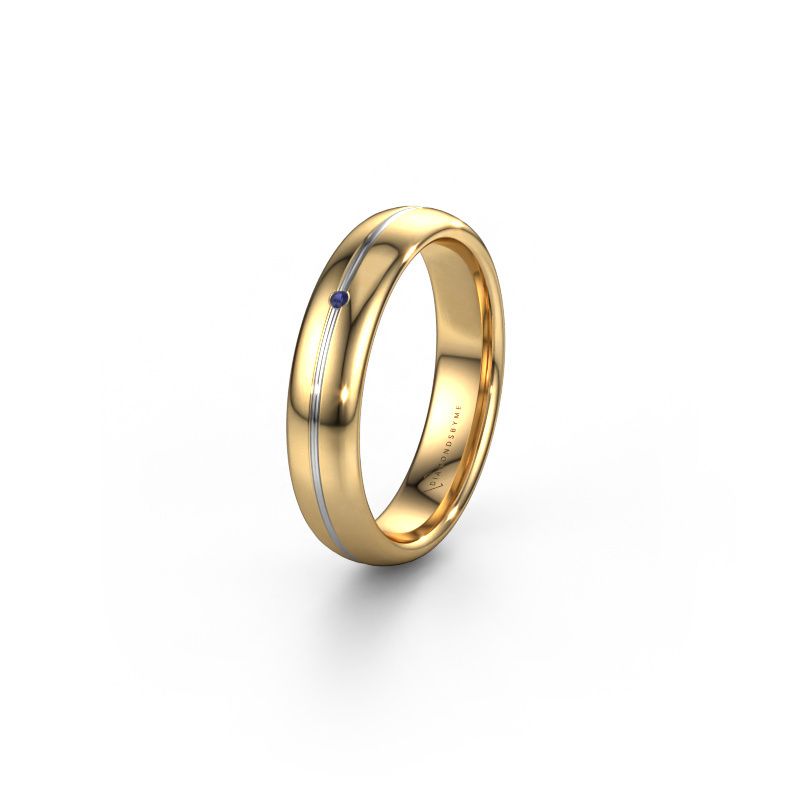 Wedding ring WH2142L34A 585 gold sapphire ±4x1.7 mm